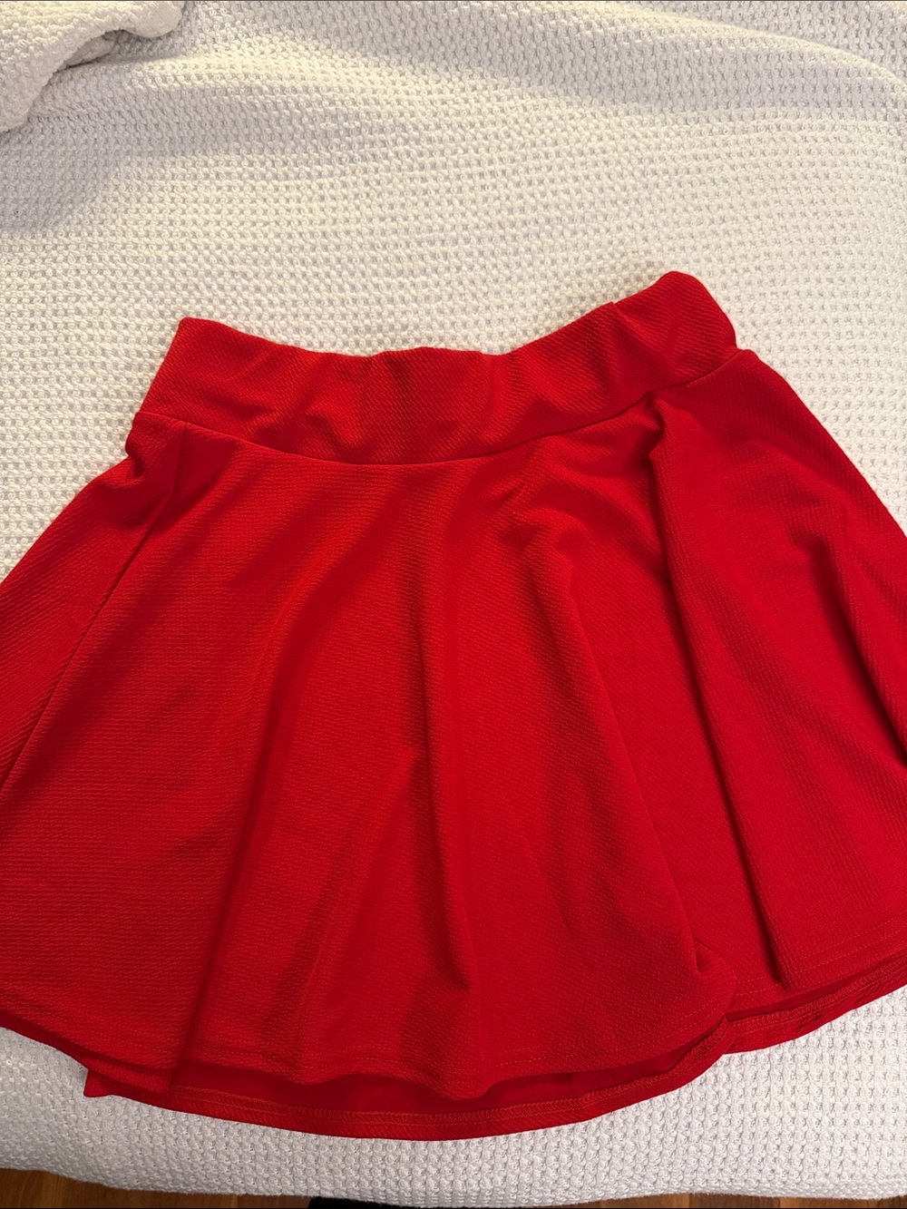 Red flare skater skirt